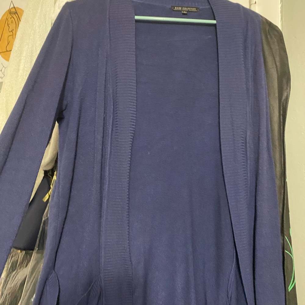 Navy Long Sleeve Cardigan